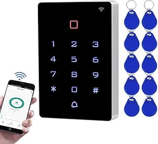Tuya Remote Access Control, IP68 Waterproof,Touch Keypad with Backlight,2000 Users,Support WG26/34+10pcs 13.56MHzKeyfobs