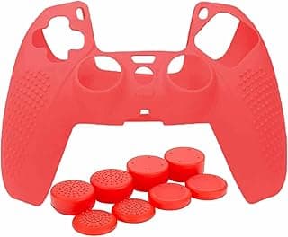 جراب سيليكون لحماية يد تحكم PS5 DualSense مع 8 أغطية لعصا التحكم