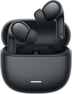 سماعات شاومي Redmi Buds 8 Lite، سماعات بلوتوث داخل الأذن بمشغل ديناميكي 12.4 ملم، ميكروفون مزدوج، تقليل الضوضاء، تصميم خفيف الوزن، اقتران سريع (أسود)