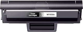 خرطوشة حبر 106A متوافقة مع طابعة اتش بي106A W1106A ليزر MFP 135wg 137fwg 135w 137fnw 135r 135a ليزر 107w 107a 107r (لون أسود)