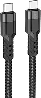 U110 - Fast Charging And Data Transmittion Cable (60W - 3A - 1.2M), USB-C To USB-C Plug, Compatible With Samsung Huawei Xiaomi Oppo - Black
