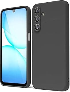 Silicone Shockproof Case with Inner Lining and Camera Protection – Modern & Streamlined Design – Compatible with Samsung Galaxy A17 (Dark Gray)