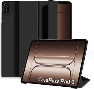 جراب ذكي لجهاز Oppo Pad 4 Pro/OnePlus Pad 3 / OnePlus Pad 2 Pro مقاس 13.2 بوصة، غطاء بمسند ثلاثي خفيف الوزن مع خاصية التنبيه/النوم التلقائي لجهاز Oppo Pad 4 Pro أسود