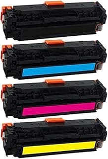 جيني مجموعة حبر كاملة متوافقة مع 410A - CF410A/CF411A/CF412A/CF413A لطابعة اتش بي ليزر جيت برو M452dn/M452nw/MFP M377dw/MFP M477fdn/MFP M477fdw/MFP M477fnw - متعددة الالوان - 2600 صفحة متعددة الالوان