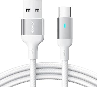 كابل بيانات للشحن السريع S-UC027A10 بمنفذ USB نوع ايه الى C بطول 1.2 متر وقدرة 3 امبير - لون أبيض هاتف ذكي حاسوب شخصي لوحي محمول