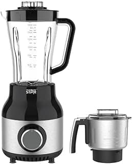 Winning Star ST-5501-C 2-in-1 500W Multi-Functional Juicer Blender, 1.8 Liter Capacity, Black/Silver