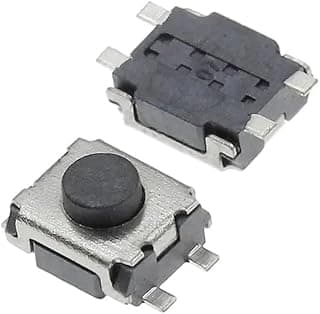 Generic Micro High Performance Durable Tactile Push Button Momentary Switch, 4 Pin Touch Tact (4mm x 3mm x 2mm) SMD, 10 Count