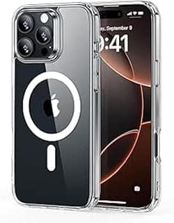 Magnetic Phone Case for iPhone 16 Pro, Flexible Shockproof Cover, Anti-Fingerprint And Scratch-Resistant Design - Clear