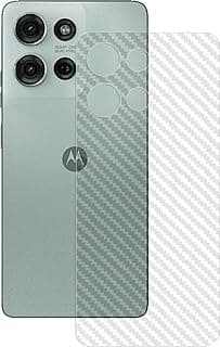 فيلم حماية خلفي مرن بألياف الكربون مضاد للخدش متوافق مع موتورولا Moto G75 - شفاف (قطعة واحدة)