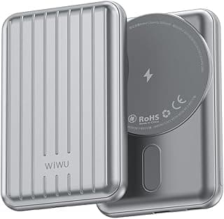 PP02 Trunk 5000mAh Magnetic Wireless Power Bank, 22.5W Supercharge with Integrated Cables & 15W Wireless Output, Slim Portable Charger for iPhone 15/14/13/12 – Silver | 18M Warranty