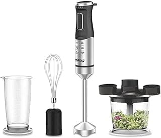 DSP Hand Blender 5-in-1, 1000W Power, Full Copper Motor, ABS & Stainless Steel Construction – Includes 700ml Measuring Cup, Egg Whisk, Grinder - Versatile Kitchen Companion, KM1086