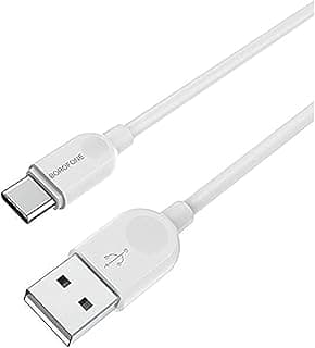 كابل USB لينك جيت مايكرو بطول 1 متر لينك جيت من بوروفون، لون أبيض BX14