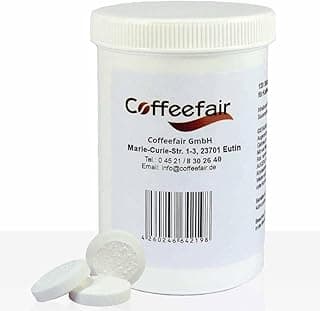 أقراص تنظيف لماكينات القهوة الأوتوماتيكية من Coffeefair، 100 × 2 جرام، أقراص تنظيف شاملة لتنظيف مثالي لماكينات القهوة الأوتوماتيكية من Jura، WMF، Melitta، DeLonghi