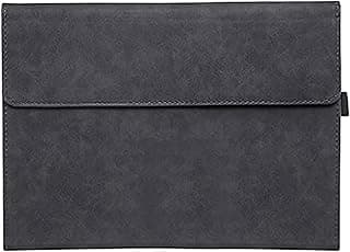For Microsoft Surface Pro 8 Faux Leather Sleeve with Hard Anti-Shock Inner Case - 13 inch (Black)