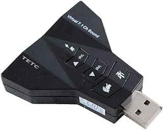 Virtual 7.1 Channel Ch Sound Mic Speaker Double Adapter