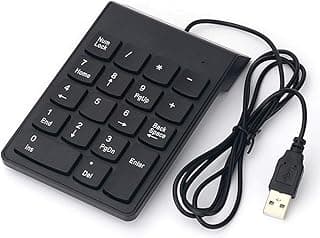 لوحة مفاتيح رقمية رقمية صغيرة رفيعة بمنفذ USB (18 مفتاحًا)