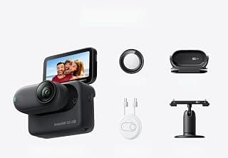 كاميرا GO 3S - 128GB، كاميرا فلوج صغيرة محمولة بدقة 4K، مقاومة للماء حتى 10 متر، بطارية 140 دقيقة، تعديل بالذكاء الاصطناعي - أسود