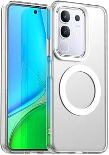 Candy Magnetic Phone Case Compatible with VIVO Y29, Stylish with Wireless Charging Support | Anti-Scratch and Shock Proof - White