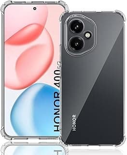 جراب سيليكون شفاف لهاتف Honor 400 5G مع زوايا واقية مقاومة للصدمات، جراب هاتف محمول شفاف رفيع ناعم ومرن من مادة TPU مقاوم للخدش