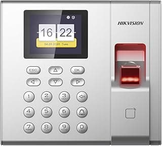جهاز تحكم في الدخول والحضور والانصراف DS-K1T8003MF ببصمة الإصبع، الكارت وكلمة المرور، شاشة ملونة، سعة 1000 مستخدم، تسجيل 100,000 حدث، TCP/IP، USB، RS-485، Wiegand.