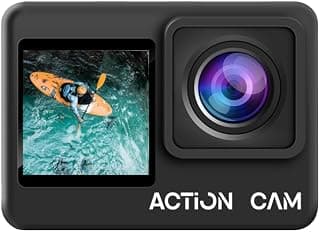 Action Cam with 32G Card Dual Action Cameras, Underwater Camera