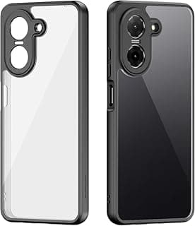 Case for Redmi A5 4G, Anti-Yellowing, Slim Fit, Wear-resistant, Shockproof, Shock Absorption Cover for Xiaomi A5 4G - (Clear with Black Edge)
