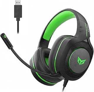 سماعة راس للالعاب G20 USB RGB من بينغل - صوت محيطي افتراضي 7.1 ومشغلات 40 ملم مع صوت جهوري عميق - غطاء اذن جيد التهوية - ميكروفون قابل للفصل لتقليل الضوضاء - للكمبيوتر وبلاي ستيشن 4 | اسود