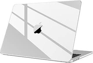 جراب لجهاز ابل MacBook Air 13.6 بوصة A3449 A3240 A3113 A2681 (إصدار 2022-2026)، جراب صلب شفاف رفيع، متوافق مع رقائق M2 M3 M4 M5، كريستال شفاف