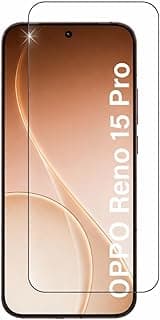 اسكرينة حماية زجاجية متوافقة مع اوبو Reno 15 Pro - وضوح عالي، صلابة 9H، تغطية كاملة، مقاومة للخدش