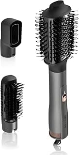 SK-1934 3-in-1 Hair Dryer Brush 1600W with Nano Ceramic & Ionic Technology, Hair Dryer, Straightener & Curler, Anti-Frizz Hot Air Styler for All Hair Types, Home & Salon Use