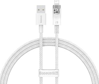 Explorer Series Fast Charging Cable with Smart Temperature Control USB To Lightning (2.4A - 1m) - White