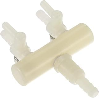 Aquarium 2 Outlet Ways Air Flow Control Distributor Lever Pump Valve, Plastic, White