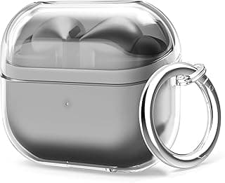 جراب شفاف مع ميدالية مفاتيح لسماعات سامسونج Galaxy Buds 3/Buds 3 Pro، غطاء حماية مقاوم للصدمات لسماعات سامسونج Galaxy Buds 3/3 Pro