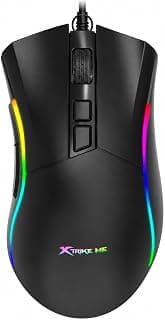 ماوس العاب باضاءة ملونة RGB GM226 من اكسترايك مي - مستشعر بصري 7200 نقطة لكل بوصة - 7 ازرار قابلة للبرمجة - 77 جيجا فقط، USB