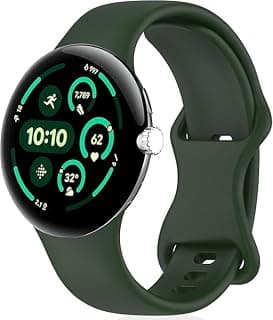 Band Compatible with Google Pixel Watch 1/2/3/4 (41mm), Soft Silicone Sport Replacement Straps Bracelet for Google Pixel Watch 41mm