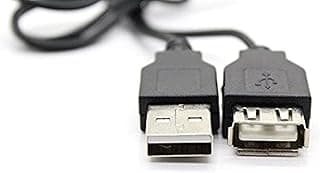 كابل تمديد USB ذكر إلى أنثى (60 سم) - أبيض - 4 سنون - ضد التشابك - للابتوب