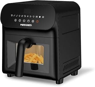 Healthy Air Fryer XXL, 6 L,Digital Touch Control,See-through Window,Oil-Less Fryer, Easy clean Basket, 12 Preset Functions, Rapid Air Convection,MT-AF35D- Black(2 Years Warranty)