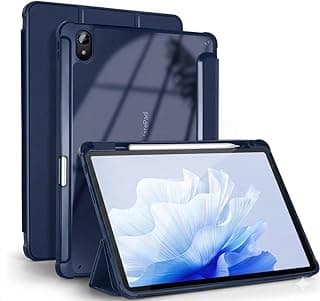جراب متوافق مع هواوي MatePad 11.5s (2024)/11.5 (2025/2023)/Air 11.5 مع مكان للقلم، جراب TPU نحيف ومضاد للصدمات مع ظهر شفاف (أزرق 2)