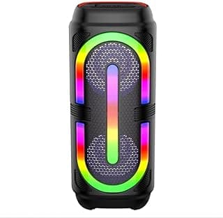 سماعة بلوتوث جيمنج لاسلكية محمولة AN-4218 مع إضاءة RGB ديناميكية، تدعم USB، كارت ميموري، راديو FM، مدخل AUX، صوت عالي الجودة وتصميم أنيق