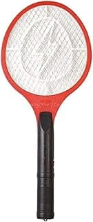 Electric Insect and Mosquito Killer - Red and Black | Easy to use, ergonomic handle, protective grid, battery power, indoor use