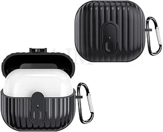 TPU+PC Secure Lock Luxury Protective Case for Samsung Galaxy Buds 3/3 Pro (Black) - Earbuds Case - Protecting and carrying Samsung Galaxy Buds 3/3 Pro earbuds