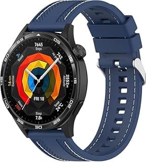 سوار سيليكون 22mm من ECO لهواوي Watch GT5 46mm | GT5 Pro | GT4 46mm | GT3 46mm | GT2 46mm | GT2 Pro | Watch Buds | Watch 3 Pro | Ultimate | GT3 Pro، مرن ومتين