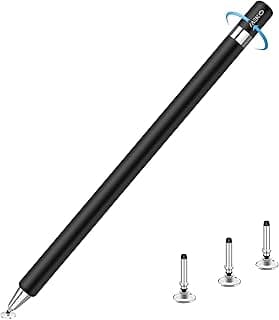 MEKO Stylus Pens for Touch Screens, Stylus for iPad Pen Stylus for Apple iPhone/iPad Pro/Mini/Air/Android/Microsoft Surface and Other Tablets Bundle with 3 Replacement Tips (Black)