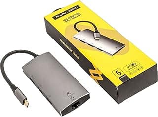 محول نوع سي متعدد الوظائف 5 في 1 منافذ USB 2.0، مخرج طاقة HDMI، دقة 4 كيه، 87 وات، RJ45، مخرج طاقة بي دي من لافينتو موديل US016، متعدد الألوان