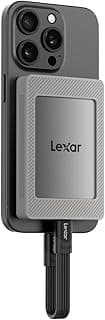 ليكسار هارد SSD محمول ES4 مع مغناطيس 2 تيرابايت، SSD خارجي USB 3.2 الجيل الثاني حتى 1050 ميجابايت/ثانية للقراءة وسرعة 1000 ميجابايت/ثانية، متوافق مع ايفون 15/16 والكمبيوتر وماك