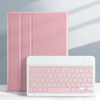 جراب جلد بكيبورد بلوتوث 3.0 ذكي C2101 لهواوي MatePad T 10s / T 10 وردي