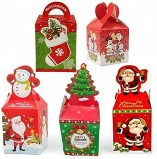 Christmas Gift Box Set â€“ Assorted Designs â€“ Red â€“ 4 Pieces â€“ Bundle