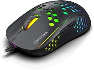 ماوس جيم ماكس MG8 RGB بتصميم مريح ومصابيح بإضاءة ليد متعددة وتتبع بصري عالي الدقة يناسب مختلف الأجهزة - لون أسود