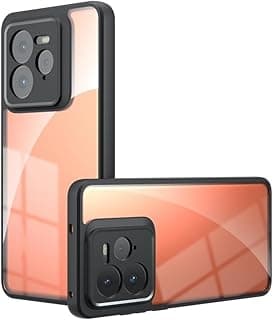 جراب لهاتف Realme GT 7 Pro 5G، جراب شفاف كريستالي [غير قابل للاصفرار] [حماية من السقوط بمعايير عسكرية] جراب حماية مضاد للصدمات شفاف ورفيع لهاتف realme gt 7 pro (أسود)