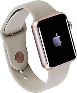 Sport Band For Apple Watch 42 mm,Soft Silicone Strap Replacement Wristbands For Apple Watch Sport Series 3 Series 2 Series 1, Beige